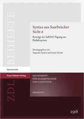 Speyer / Diener |  Syntax aus Saarbrücker Sicht 6 | Buch |  Sack Fachmedien