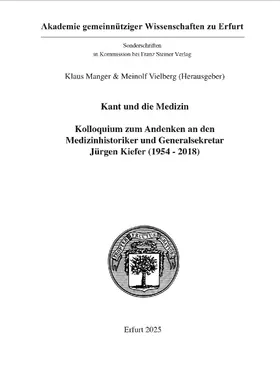 Manger / Vielberg |  Kant und die Medizin | Buch |  Sack Fachmedien