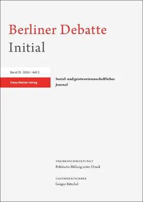  Berliner Debatte Initial 35 (2024) 3 | Buch |  Sack Fachmedien