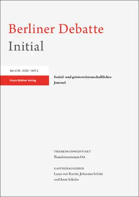  Berliner Debatte Initial 36 (2025) 2 | Buch |  Sack Fachmedien