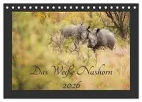 und Holger Karius / CALVENDO |  Das Weiße Nashorn (Tischkalender 2026 DIN A5 quer), CALVENDO Monatskalender | Sonstiges |  Sack Fachmedien