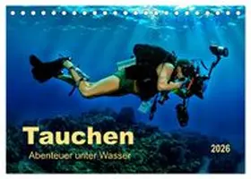 CALVENDO / Roder |  Tauchen - Abenteuer unter Wasser (Tischkalender 2026 DIN A5 quer), CALVENDO Monatskalender | Sonstiges |  Sack Fachmedien
