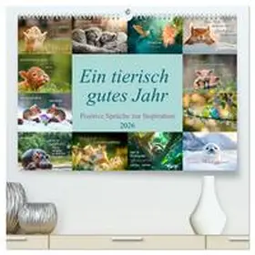 Viola / CALVENDO |  Ein tierisch gutes Jahr (hochwertiger Premium Wandkalender 2026 DIN A2 quer), Kunstdruck in Hochglanz | Sonstiges |  Sack Fachmedien