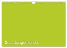 CALVENDO / ist gut |  Bastel-Geburtstagskalender grün / Geburtstagskalender (Wandkalender 2026 DIN A4 quer), CALVENDO Monatskalender | Sonstiges |  Sack Fachmedien