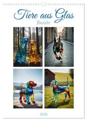 CALVENDO / Hinz |  Tiere aus Glas - Hunde (Wandkalender 2026 DIN A3 hoch), CALVENDO Monatskalender | Sonstiges |  Sack Fachmedien