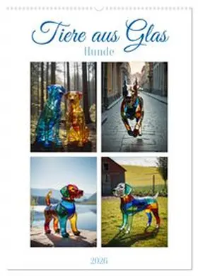 CALVENDO / Hinz |  Tiere aus Glas - Hunde (Wandkalender 2026 DIN A2 hoch), CALVENDO Monatskalender | Sonstiges |  Sack Fachmedien