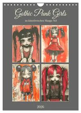 Hurley / CALVENDO |  Gothic Punk Girls im künstlerischen Manga-Stil (Wandkalender 2026 DIN A4 hoch), CALVENDO Monatskalender | Sonstiges |  Sack Fachmedien
