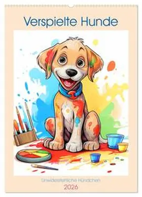 PAGNON / CALVENDO |  Verspielte Hunde (Wandkalender 2026 DIN A2 hoch), CALVENDO Monatskalender | Sonstiges |  Sack Fachmedien