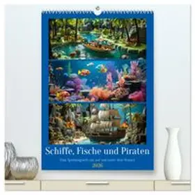 CALVENDO / Waurick |  Schiffe, Fische und Piraten (hochwertiger Premium Wandkalender 2026 DIN A2 hoch), Kunstdruck in Hochglanz | Sonstiges |  Sack Fachmedien