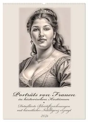 CALVENDO / Braun |  Porträts von Frauen in historischen Kostümen (Wandkalender 2026 DIN A2 hoch), CALVENDO Monatskalender | Sonstiges |  Sack Fachmedien