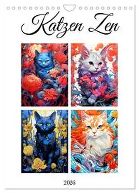 CALVENDO / Jaszke JBJart |  Katzen Zen (Wandkalender 2026 DIN A4 hoch), CALVENDO Monatskalender | Sonstiges |  Sack Fachmedien