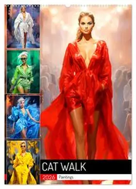 CALVENDO / Hurley |  Cat Walk. Paintings (Wandkalender 2026 DIN A2 hoch), CALVENDO Monatskalender | Sonstiges |  Sack Fachmedien