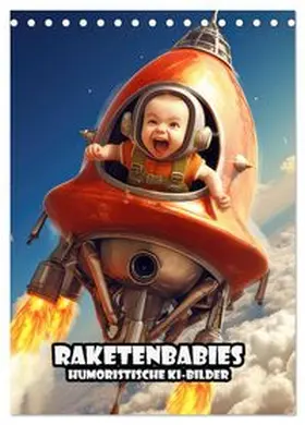 CALVENDO / Brunner-Klaus |  Raketenbabies - Humoristische KI-Bilder (Tischkalender 2026 DIN A5 hoch), CALVENDO Monatskalender | Sonstiges |  Sack Fachmedien