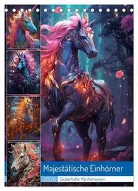 Gierok-Latniak / CALVENDO |  Majestätische Einhörner (Tischkalender 2026 DIN A5 hoch), CALVENDO Monatskalender | Sonstiges |  Sack Fachmedien