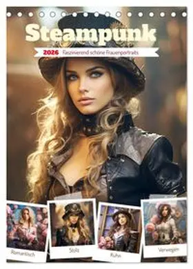 CALVENDO / Hurley |  Steampunk. Faszinierend schöne Frauenportraits (Tischkalender 2026 DIN A5 hoch), CALVENDO Monatskalender | Sonstiges |  Sack Fachmedien