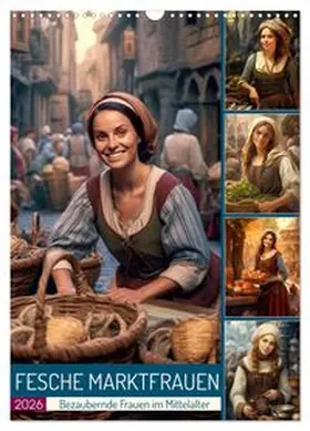 CALVENDO / Löwer |  Fesche Marktfrauen (Wandkalender 2026 DIN A3 hoch), CALVENDO Monatskalender | Sonstiges |  Sack Fachmedien