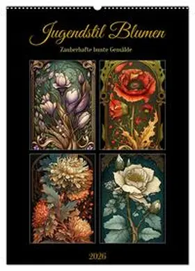 Löwer / CALVENDO |  Jugendstil Blumen (Wandkalender 2026 DIN A2 hoch), CALVENDO Monatskalender | Sonstiges |  Sack Fachmedien