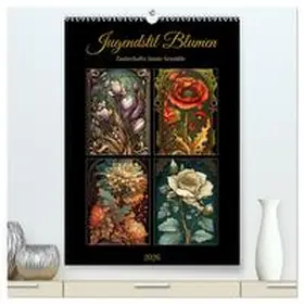 Löwer / CALVENDO |  Jugendstil Blumen (hochwertiger Premium Wandkalender 2026 DIN A2 hoch), Kunstdruck in Hochglanz | Sonstiges |  Sack Fachmedien