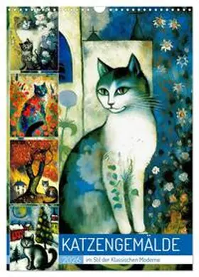 Löwer / CALVENDO |  Katzengemälde (Wandkalender 2026 DIN A3 hoch), CALVENDO Monatskalender | Sonstiges |  Sack Fachmedien
