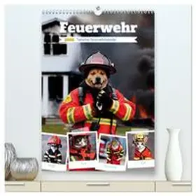 Siebler-Ferry / CALVENDO |  Feuerwehr - Tierischer Feuerwehrkalender (hochwertiger Premium Wandkalender 2026 DIN A2 hoch), Kunstdruck in Hochglanz | Sonstiges |  Sack Fachmedien