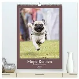 Teßen / CALVENDO |  Mops-Rennen (hochwertiger Premium Wandkalender 2026 DIN A2 hoch), Kunstdruck in Hochglanz | Sonstiges |  Sack Fachmedien