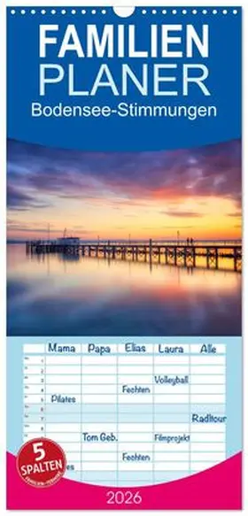 CALVENDO / Kuhn |  Familienplaner 2026 - Bodensee-Stimmungen mit 5 Spalten (Wandkalender, 21 x 45 cm) CALVENDO | Sonstiges |  Sack Fachmedien