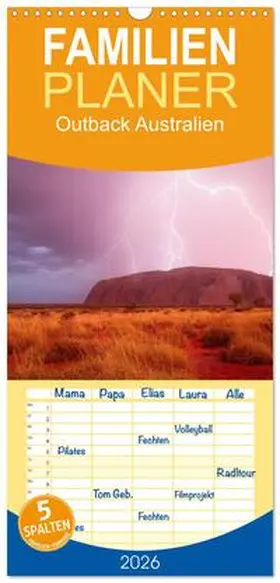 Schaarschmidt / CALVENDO |  Familienplaner 2026 - Outback Australien mit 5 Spalten (Wandkalender, 21 x 45 cm) CALVENDO | Sonstiges |  Sack Fachmedien