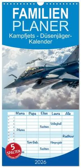 Scott / CALVENDO |  Familienplaner 2026 - Kampfjets - Düsenjäger-Kalender mit 5 Spalten (Wandkalender, 21 x 45 cm) CALVENDO | Sonstiges |  Sack Fachmedien