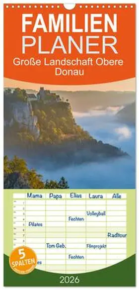Beck / CALVENDO |  Familienplaner 2026 - Große Landschaft Obere Donau mit 5 Spalten (Wandkalender, 21 x 45 cm) CALVENDO | Sonstiges |  Sack Fachmedien