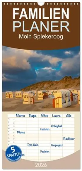 CALVENDO / Scherf |  Familienplaner 2026 - Moin Spiekeroog mit 5 Spalten (Wandkalender, 21 x 45 cm) CALVENDO | Sonstiges |  Sack Fachmedien