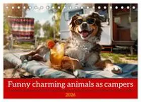 Ruebsamen / CALVENDO |  Funny charming animals as campers (Desk Calendar 2026 DIN A5 landscape), CALVENDO 12 Month DeskCalendar | Sonstiges |  Sack Fachmedien