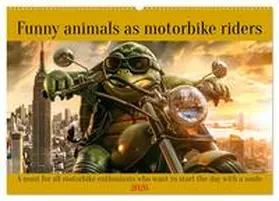 Ruebsamen / CALVENDO |  Funny animals as motorbike riders (Wall Calendar 2026 DIN A2 landscape), CALVENDO 12 Month Wall Calendar | Sonstiges |  Sack Fachmedien