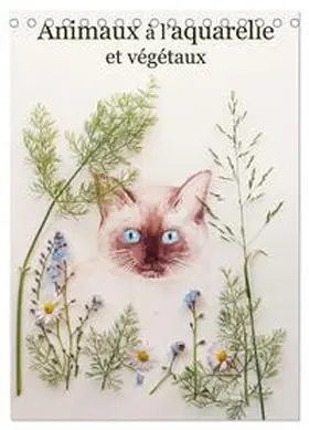 CALVENDO / BROSSEAU MATOSSY |  Animaux à l'aquarelle et végétaux (Calendrier de bureau 2026 DIN A5 horizontal), CALVENDO calendrier mensuel | Sonstiges |  Sack Fachmedien