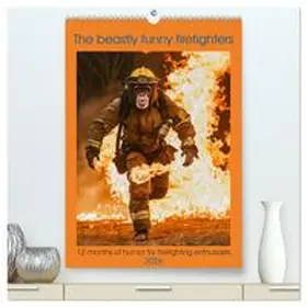 Ruebsamen / CALVENDO |  The beastly funny firefighters (High Quality Premium Wall Calendar 2026 DIN A2 portrait),CALVENDO 12 Month Wall Calendar | Sonstiges |  Sack Fachmedien