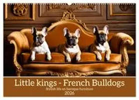 CALVENDO / Kleemann |  Little kings - French Bulldogs (Wall Calendar 2026 DIN A2 landscape), CALVENDO 12 Month Wall Calendar | Sonstiges |  Sack Fachmedien