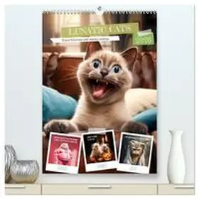 Viola / CALVENDO |  LUNATIC CATS Enjoy hilarious and wacky sayings (High Quality Premium Wall Calendar 2026 DIN A2 portrait),CALVENDO 12 Month Wall Calendar | Sonstiges |  Sack Fachmedien