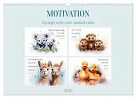Viola / CALVENDO |  MOTIVATION Sayings with cute animal cubs (Wall Calendar 2026 DIN A3 landscape), CALVENDO 12 Month Wall Calendar | Sonstiges |  Sack Fachmedien