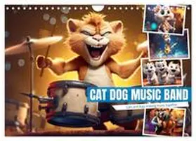 Löwer / CALVENDO |  Cat dog music band (Wall Calendar 2026 DIN A4 landscape), CALVENDO 12 Month Wall Calendar | Sonstiges |  Sack Fachmedien
