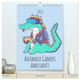 CALVENDO / Schmidt |  Animaux Gamers Amusants (Calendrier mural 2026 DIN A2 horizontal) calendrier de bureau | Sonstiges |  Sack Fachmedien