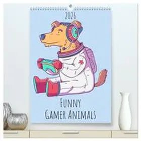 Schmidt / CALVENDO |  Funny Gamer Animals (High Quality Premium Wall Calendar 2026 DIN A2 portrait),CALVENDO 12 Month Wall Calendar | Sonstiges |  Sack Fachmedien
