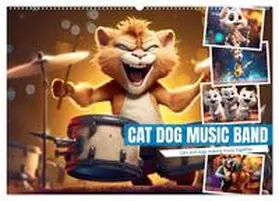 Löwer / CALVENDO |  Cat dog music band (Wall Calendar 2026 DIN A2 landscape), CALVENDO 12 Month Wall Calendar | Sonstiges |  Sack Fachmedien