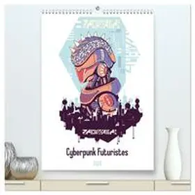 Schmidt / CALVENDO |  Cyberpunk Futuristes  (Calendrier mural 2026 DIN A2 horizontal) calendrier de bureau | Sonstiges |  Sack Fachmedien
