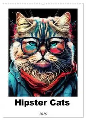 CALVENDO / Jaszke JBJart |  Hipster Cats (Wall Calendar 2026 DIN A2 portrait), CALVENDO 12 Month Wall Calendar | Sonstiges |  Sack Fachmedien