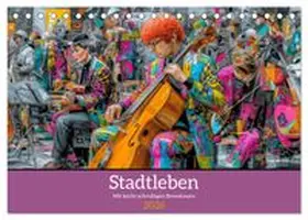 CALVENDO / Brunner-Klaus |  Stadtleben - Mit leicht schrulligen Bewohnern (Tischkalender 2026 DIN A5 quer), CALVENDO Monatskalender | Sonstiges |  Sack Fachmedien