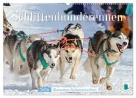 CALVENDO |  Schlittenhunderennen: Rasantes Schneetreiben (Wandkalender 2026 DIN A2 quer), CALVENDO Monatskalender | Sonstiges |  Sack Fachmedien
