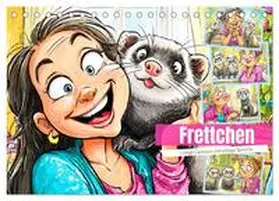 CALVENDO / Hurley |  Frettchen. Lustige Cartoons und witzige Sprüche (Tischkalender 2026 DIN A5 quer), CALVENDO Monatskalender | Sonstiges |  Sack Fachmedien
