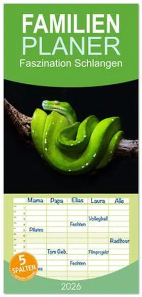 Scott / CALVENDO |  Familienplaner 2026 - Faszination Schlangen mit 5 Spalten (Wandkalender, 21 x 45 cm) CALVENDO | Sonstiges |  Sack Fachmedien