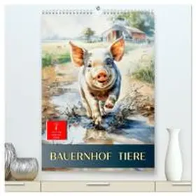 Roder / CALVENDO |  Bauernhof Tiere (hochwertiger Premium Wandkalender 2026 DIN A2 hoch), Kunstdruck in Hochglanz | Sonstiges |  Sack Fachmedien