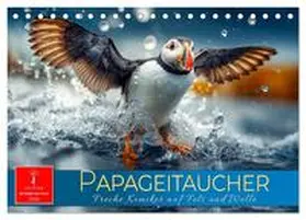 Roder / CALVENDO |  Papageitaucher - Freche Komiker auf Fels und Welle (Tischkalender 2026 DIN A5 quer), CALVENDO Monatskalender | Sonstiges |  Sack Fachmedien