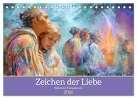 CALVENDO / Brunner-Klaus |  Zeichen der Liebe - Malerische Fantasiewerke (Tischkalender 2026 DIN A5 quer), CALVENDO Monatskalender | Sonstiges |  Sack Fachmedien